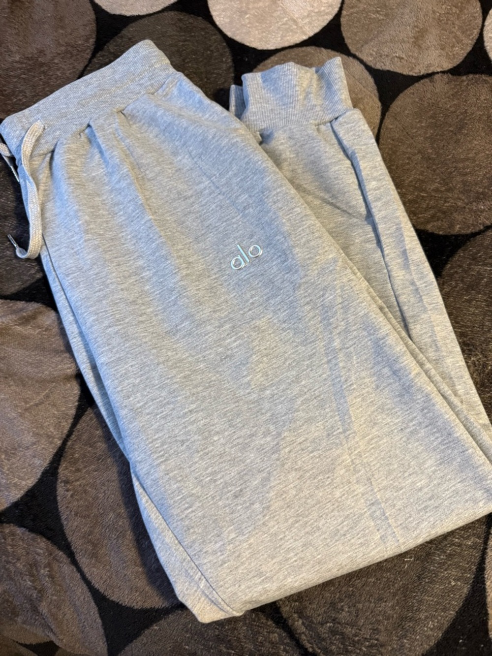 Alo Light Gray Logo Joggers